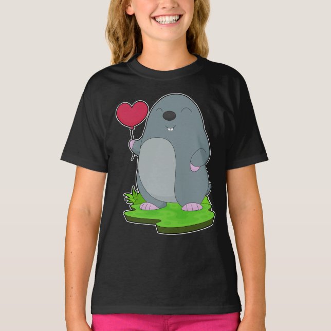 Mole Heart Balloon T Shirt (Framsida)