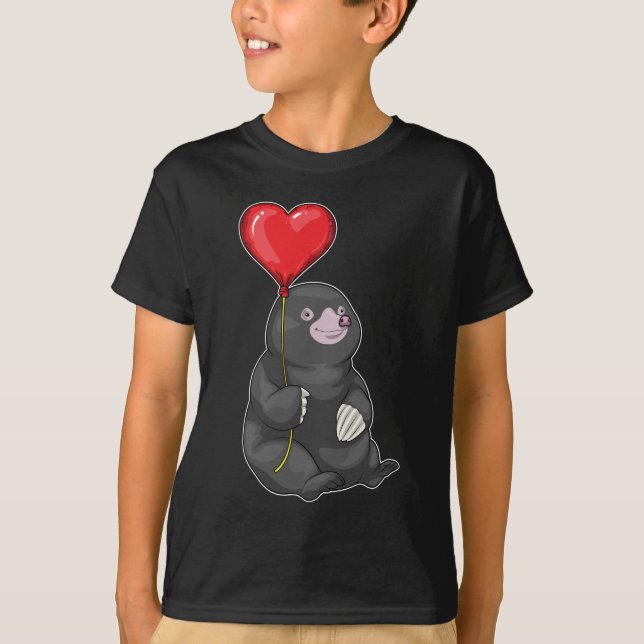 Mole Heart Balloon T Shirt (Framsida)