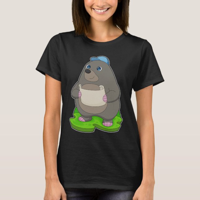 Mole Hiker Karta T Shirt (Framsida)