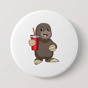 Mole med drickande mugg knapp