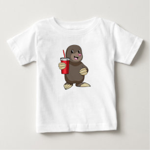 Mole med drickande mugg t shirt