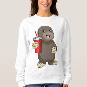 Mole med drickande mugg t shirt