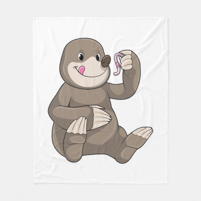 Mole med Earthworm Fleecefilt (Framsidan)