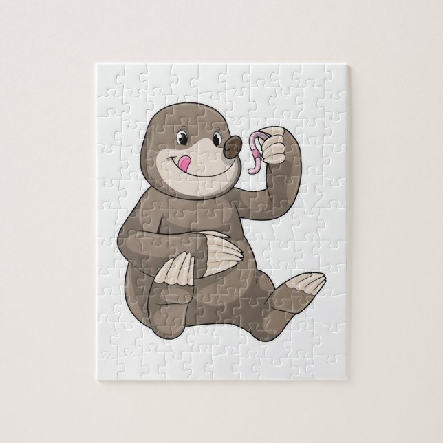 Mole med Earthworm Pussel (Vertikal)