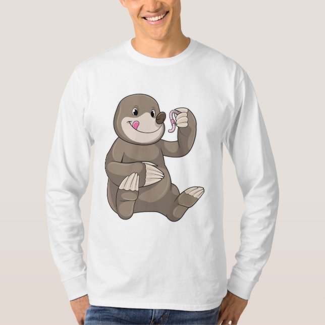 Mole med Earthworm T Shirt (Framsida)