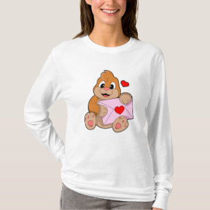 Mole med hjärtkuvert t shirt