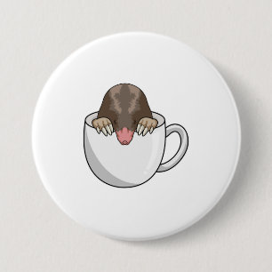 Mole med Kopp i kaffe Knapp