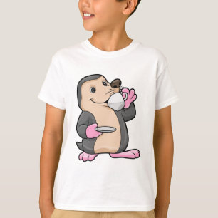 Mole med Kopp i kaffe och aucer T Shirt