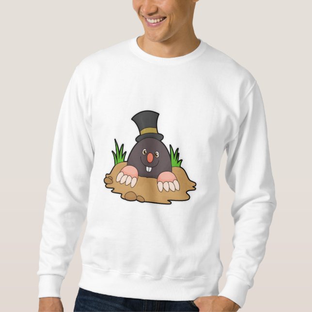Mole med Molehill & Hat Lång Ärmad Tröja (Framsida)