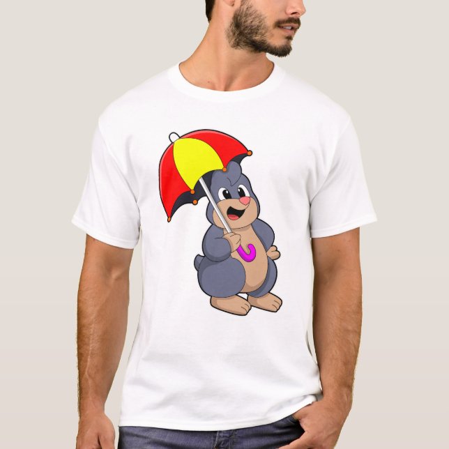 Mole med Parbrella T Shirt (Framsida)