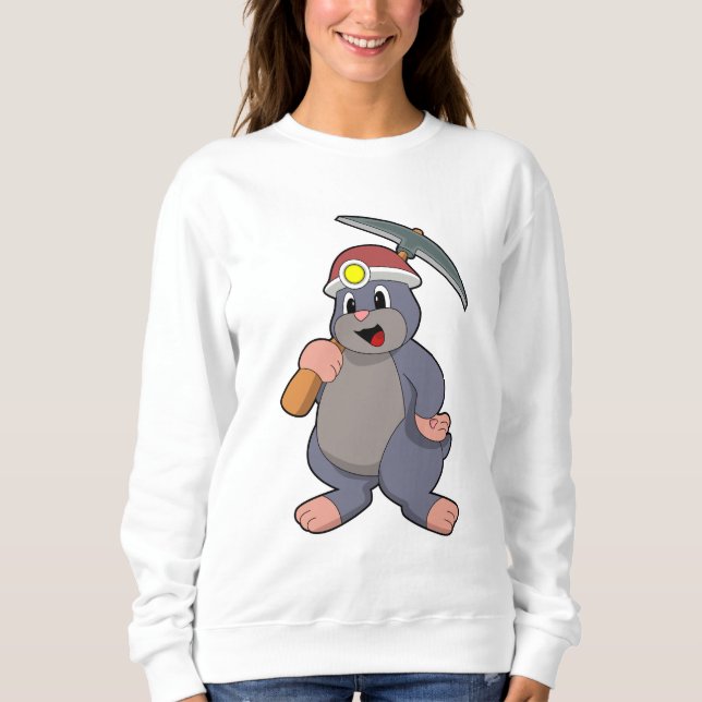 Mole med Pickaxe T Shirt (Framsida)