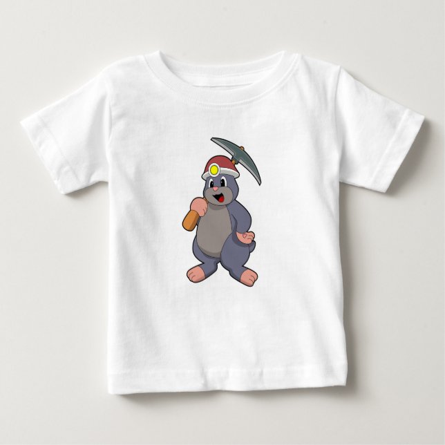 Mole med Pickaxe T Shirt (Framsida)
