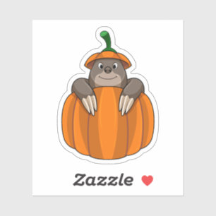 Mole med Pumpkin Klistermärken