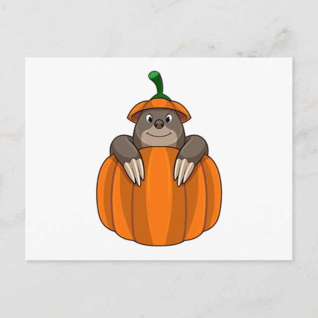 Mole med Pumpkin Vykort (Framsida)