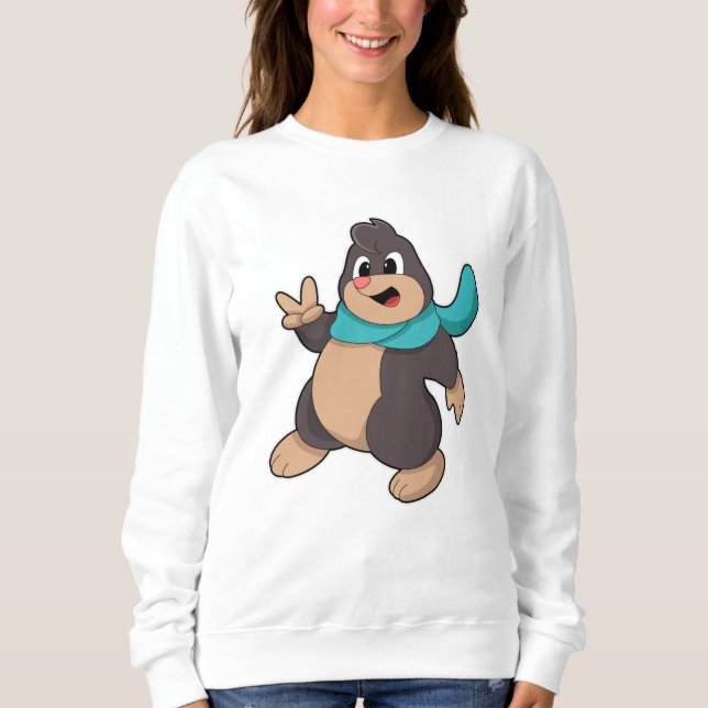 Mole med Scarf T Shirt (Framsida)
