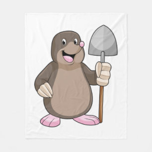 Mole med Shovel Fleecefilt