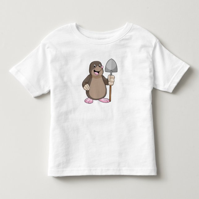 Mole med Shovel T Shirt (Framsida)