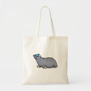 Mole med solglasögon tygkasse