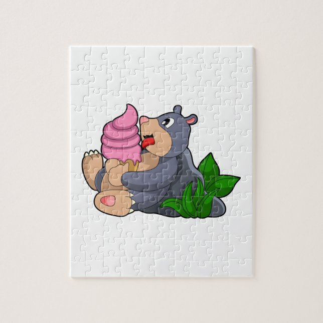 Mole med Waffle glass Pussel (Vertikal)