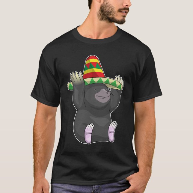 Mole Mexican Hat T Shirt (Framsida)