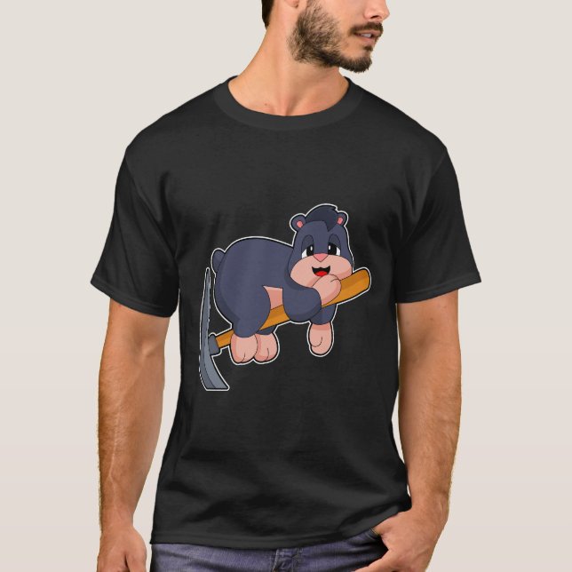 Mole Miner Pickaxe T Shirt (Framsida)