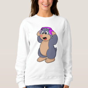 Mole på Music med hörlurar T Shirt