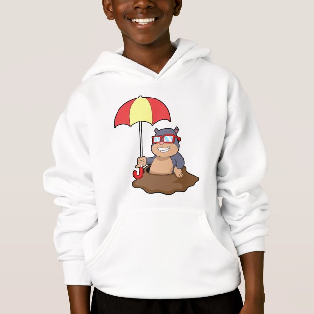 Mole på Rining med Parbrella T Shirt (Framsida)