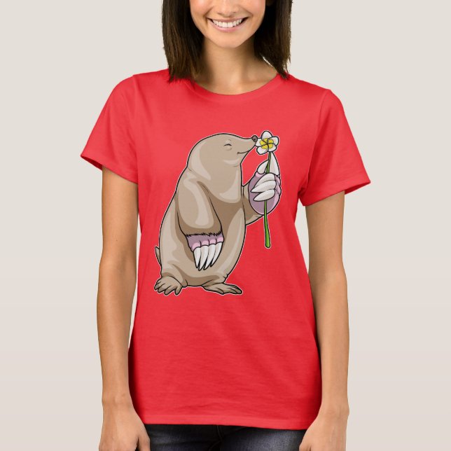 Mole Plumeria Flower T Shirt (Framsida)