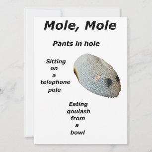 Mole, Poster Mole Julkort