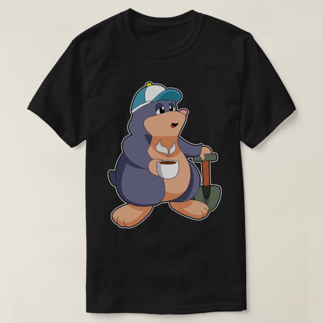 Mole Shovel Coffee T Shirt (Design framsida)