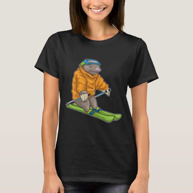 Mole Skier Ski T Shirt (Framsida)