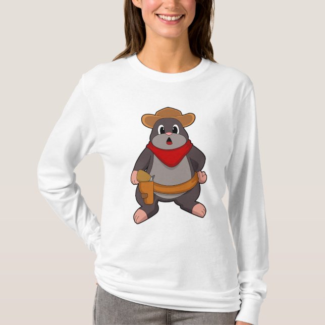 Mole som Cowboy T Shirt (Framsida)