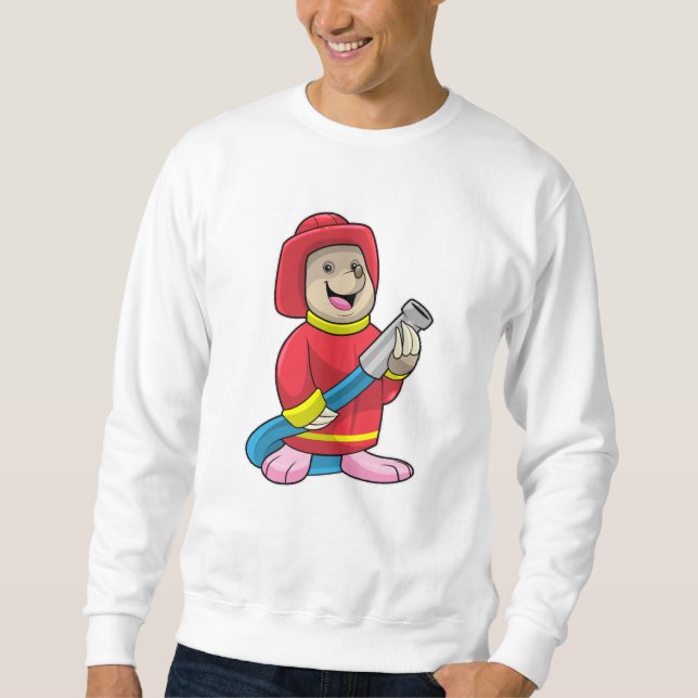 Mole som Firefighter med Hose Lång Ärmad Tröja (Framsida)
