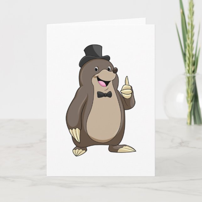 Mole som Groom med Tie Kort (Framsida)