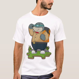 Mole som Hiker med ryggsäck T Shirt