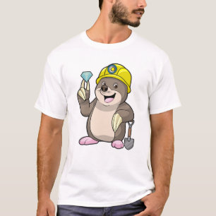 Mole som Miner med Shovel & Diamond T Shirt