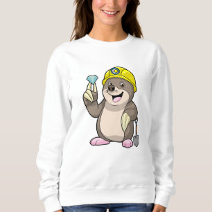 Mole som Miner med Shovel & Diamond T Shirt