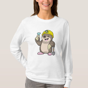 Mole som Miner med Shovel & Diamond T Shirt