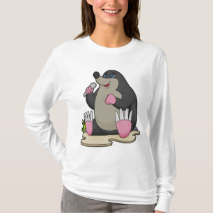 Mole som singer med mikrofon t shirt