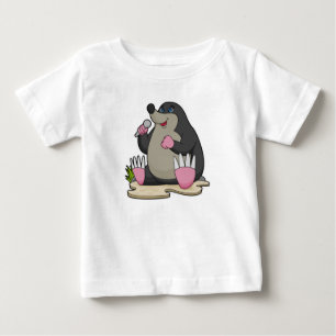 Mole som singer med mikrofon t shirt