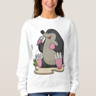 Mole som singer med mikrofon t shirt