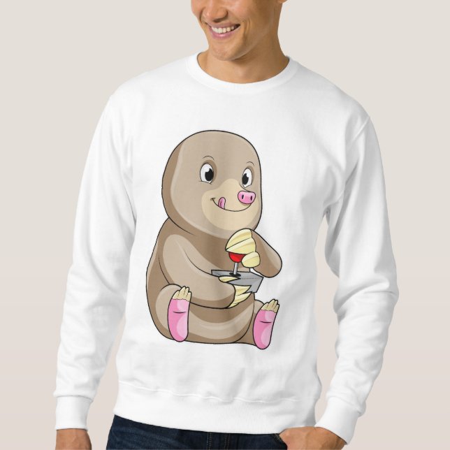 Mole som spelare med Joystick Lång Ärmad Tröja (Framsida)