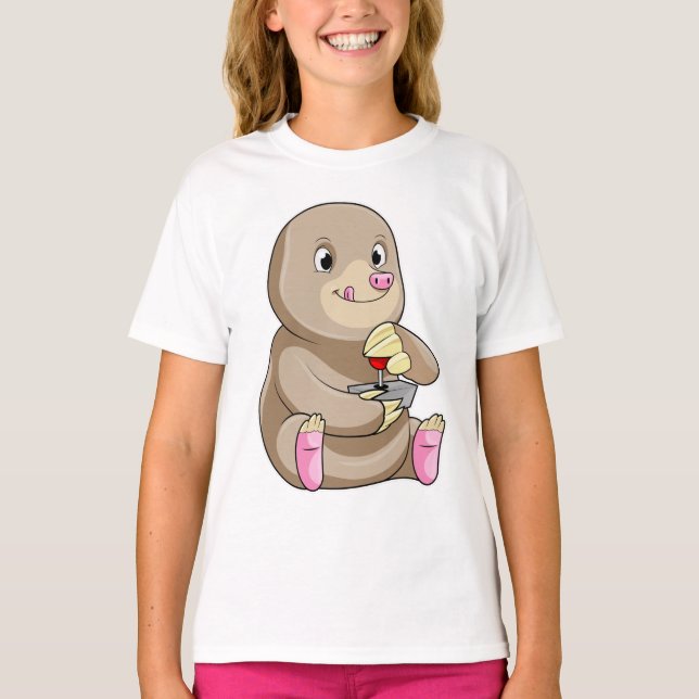 Mole som spelare med Joystick T Shirt (Framsida)