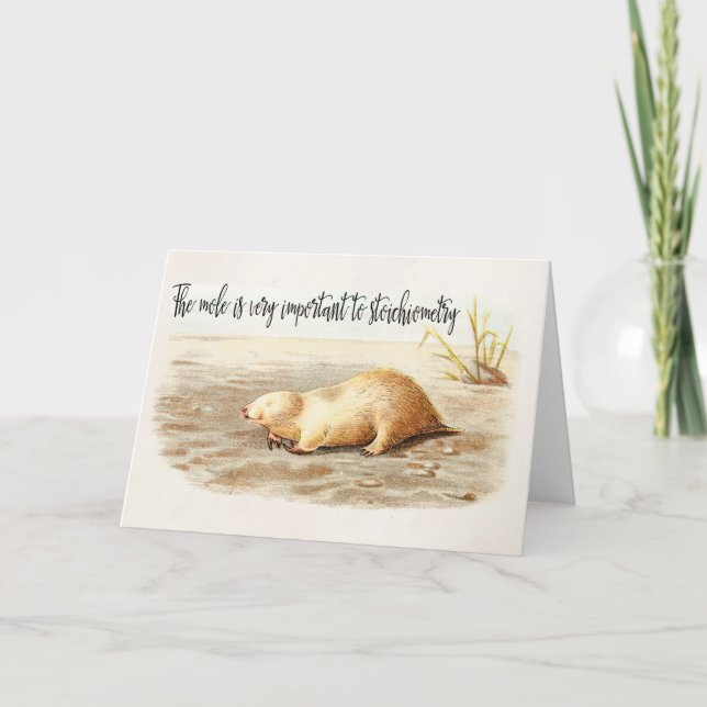 Mole Stoichiometry Chemistry Quote Science Humor Kort (Framsida)