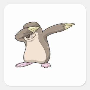 Mole vid Hip hop Dance Dab Fyrkantigt Klistermärke