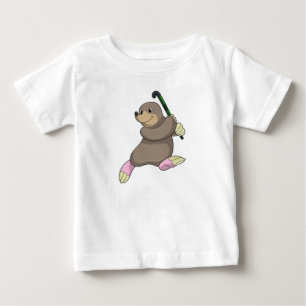 Mole vid Hockey med Hockey fladdermus T Shirt