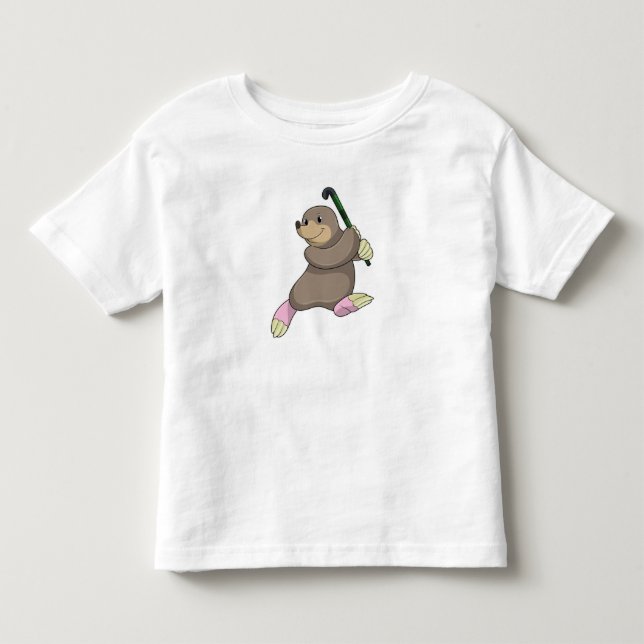 Mole vid Hockey med Hockey fladdermus T Shirt (Framsida)
