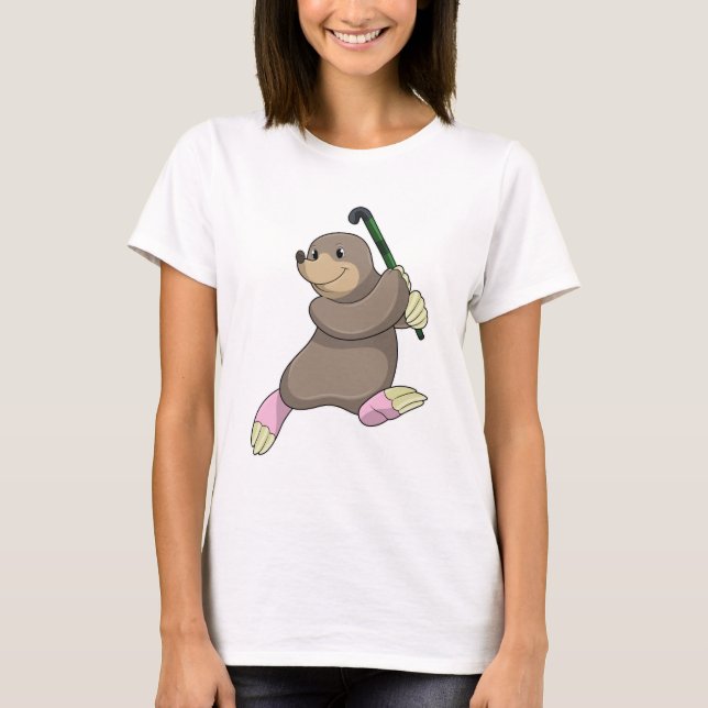 Mole vid Hockey med Hockey fladdermus T Shirt (Framsida)