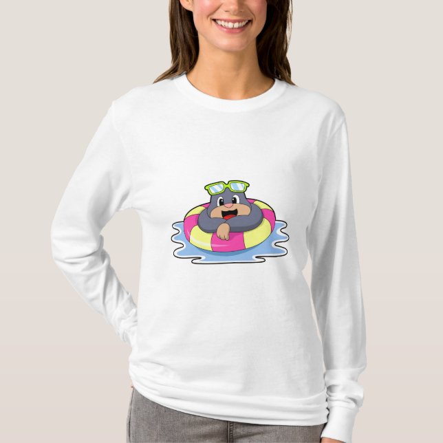 Mole vid simning med Simma ring.PNG T Shirt (Framsida)