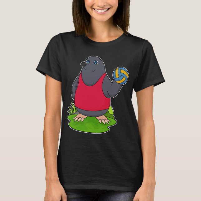 Mole Volleyball-spelare Volleyball T Shirt (Framsida)